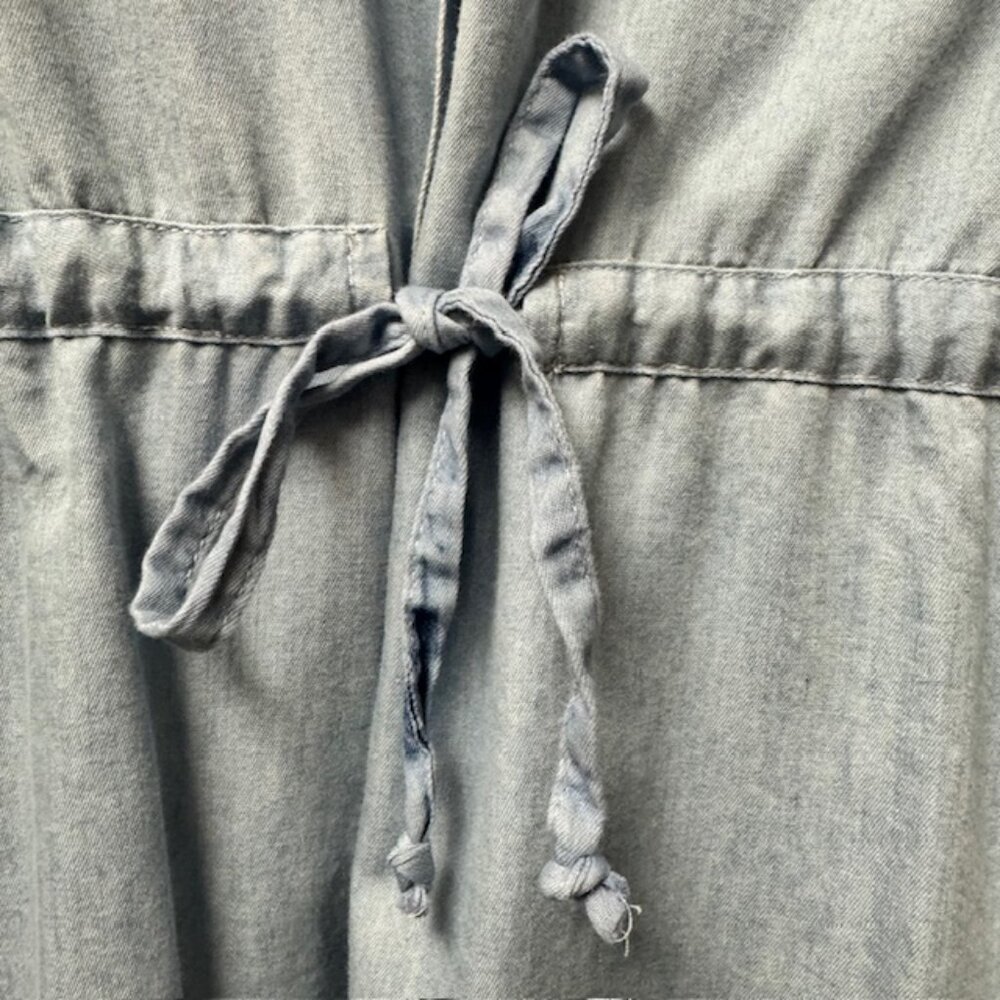 Kenneth Cole Denim Shirt Dress or Tunic Pull String Waist SIZE L - NWT - Picture 8 of 11
